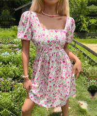 Caroline Summer Western Design Pink Sweet Girlish Dress