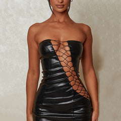 Tessa Tube Top Lace Up Waist Controlled Dress